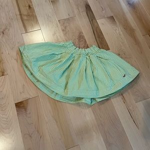 Hollister lime green and white skirt with underskirt